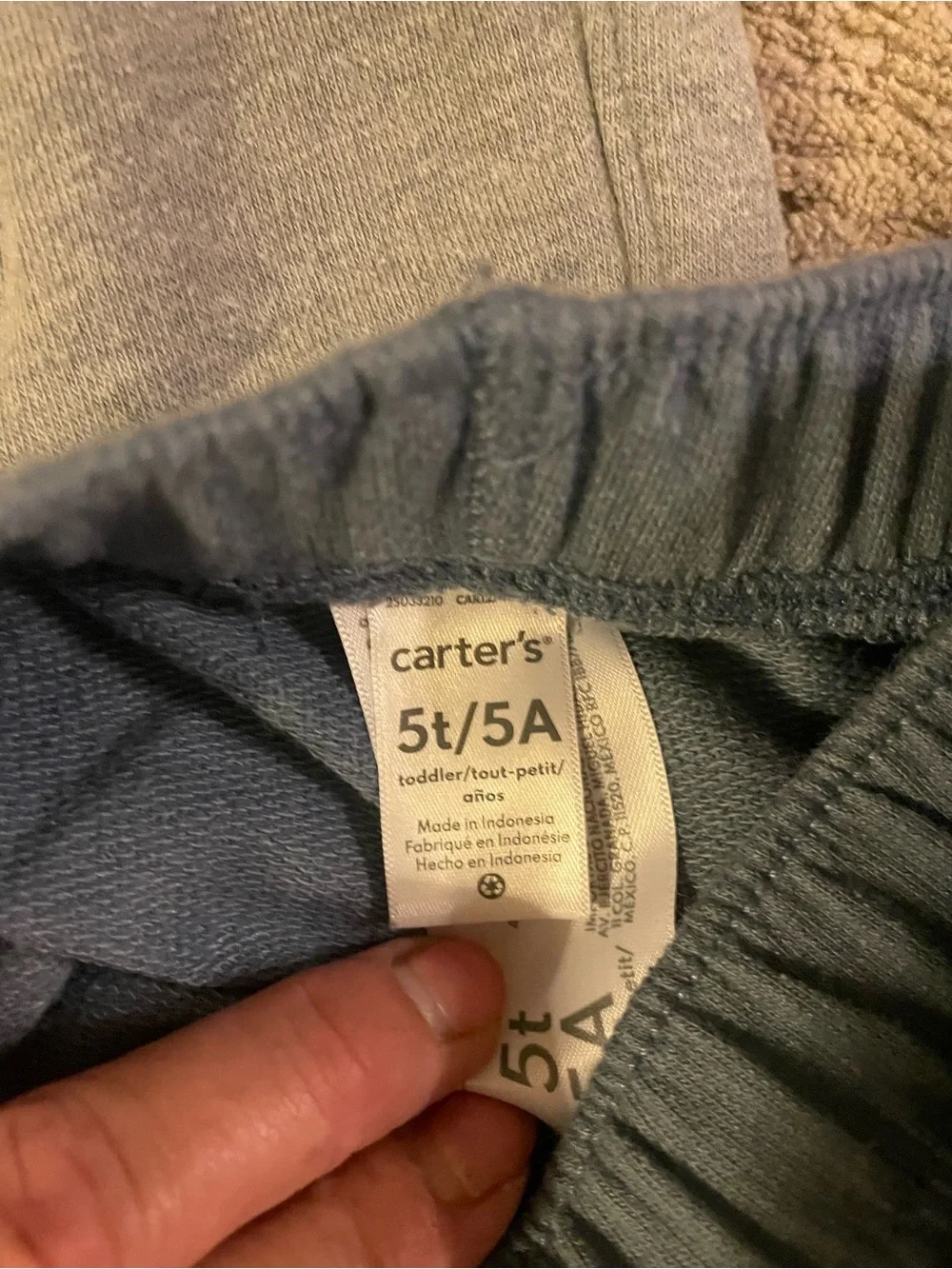 Carter's Kids Jogger Pants - Olive Green, Light Gray, Steel Blue, Navy